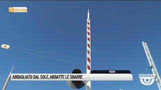 TG BASSANO (27/04/2019) - ABBAGLIATO DAL SOLE. ABBATTE LE SBARRE