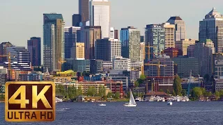 4K Urban/City Life Relax Video - 2.5 HRS City Park Sounds For Relaxation Gas Works Park, Seattle