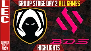 TH vs BDS Highlights ALL GAMES | LEC Summer 2023 Groups Day 2 | Team Heretics vs Team BDS