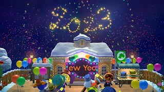 Animal Crossing New Horizons New Year's 2022 Ending- 2023 Beginning