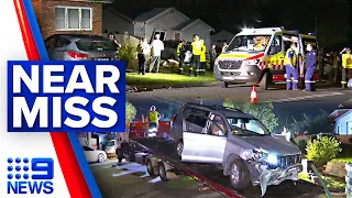 Sydney woman escapes injury after car crashes into her bedroom | 9 News Australia
