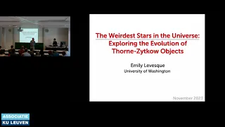 IvS Seminar: Emily Levesque (20/11/2023)