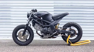 SV650 Brat/Urban tracker timelapse | FULL BUILD