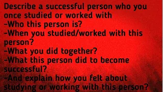 describe a successful person who you once studied or worked with | ielts speaking cue card | part 2