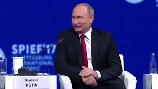 Колкое замечание Путина на ПМЭФ 2017 :  Я не отношусь к числу европейских лидеров