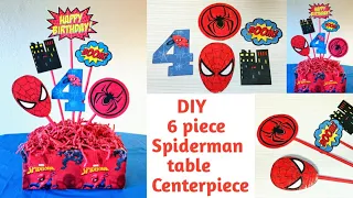 How To Make A Centerpiece For Spiderman Theme Birthday | DIY Spiderman Theme Birthday Decoration