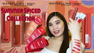MAYBELLINE SUPERSTAY MATTE INK+CRAYON (SUMMER SPICED COLLECTION) SWATCHES💋💄| Camilla Austria