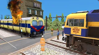 WDG 4D Rescue a Failed MEMU Local Train at Crossing | Train Simulator