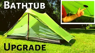 Lanshan 1 2 Pro - Bathtub Upgrade - Zpacks Duplex hack - Lightweight tent camping