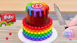 Rainbow Kitkat Fondant 🌈 1000+ Satisfying Rainbow Chocolate Cake Recipes 💖