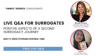 Live Q&A for Surrogates, Positive Aspects of a Second Journey