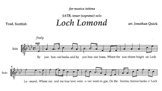 Loch Lomond (Quick) SATB Score Video