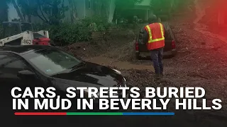 Cars, streets buried in mud in Beverly Hills | ABS-CBN News