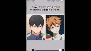 Haikyuu boys reaction when we tell them that fandom ships them😂✨#haikyuu#funny#anime