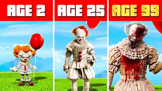 Surviving 99 Years As PENNYWISE In GTA 5! (GTA 5 RP Mods)