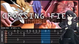 Sword Art Online OP - CROSSING FIELD - Cover (Fingerstyle Cover) + TAB & CHORD Tutorial (Lesson)