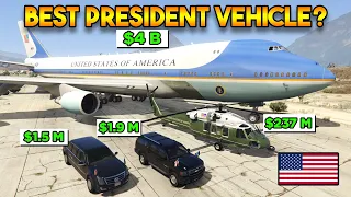 GTA 5 : COMPARING EVERY US PRESIDENT VEHICLE ! (WHICH IS BEST?)