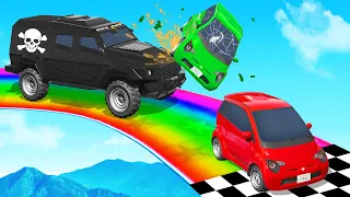 1v1 RACE On A RAINBOW In GTA 5