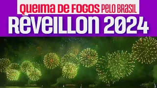 RÉVEILLON 2024: Queima de fogos em Copacabana e pelo Brasil // TV Globo