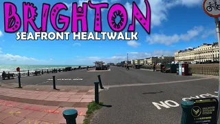 Walking BRIGHTON: Brighton Seafront Health walk - East Sussex - England (4k)