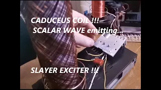 CADUCEUS COIL ...How to make it.. SCALAR WAVE Tesla coil..MAGNETO SCALAR WAVE SLAYER EXCITER ...