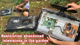 Restoration abandoned televisions in the garden | Restoration 24"  Samsung LCD TV Series 4 (2008)