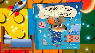 Cuentos infantiles en español; ¿Puedo mirar en tu cama? libro infantil en español