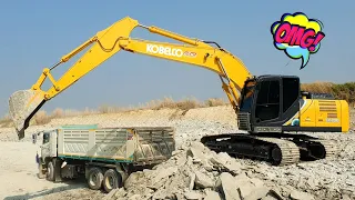 เจาะแข็งยิ่งขึ้น ⚒️⚒️⚒️ รถแบคโฮ KOBELCO SK200-10 SM ขุดหินดานแข็งก้อนใหญ่ เร่งเครื่องเต็มกำลัง 👍👍👍