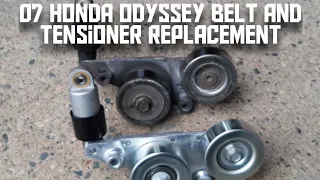 07 Honda Odyssey serpentine belt and tensioner replacement