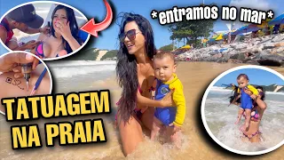 FIZ UMA TATUAGEM NA PRAIA!!! ✈️🌴😱