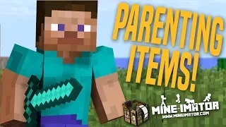 Mine-imator Tutorial - Parenting: How to make your character hold Items | Part 5
