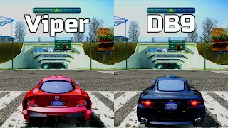 NFS Most Wanted: Dodge Viper SRT vs Aston Martin DB9 - Drag Race