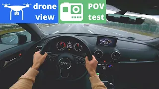 〘2020〙▶ AUDI A3 [35 TFSI 150HP] POV test 4K | DRONE