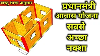 प्रधानमंत्री आवास योजना वाला घर का नक्शा | Pm Awash Yojna | Low budget house design | small house |