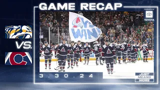 Taking Down the Preds | Toyota Game Recap 3/30/2024