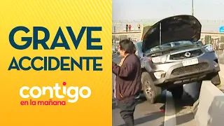 GRAVE ACCIDENTE: Choque de dos automóviles en Autopista Central - Contigo en la Mañana