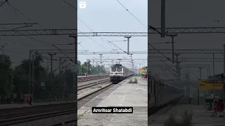 (New Delhi - Amritsar)//Shatabdi Express high speed crossing at 130 kmph #tranding #shorts #viral