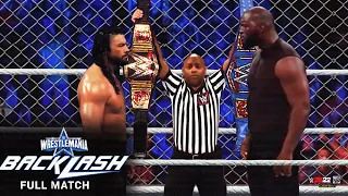 FULL MATCH - Roman Reigns vs. Omos - Universal Title Steel Cage Match:  WrestleMania Backlash 2022