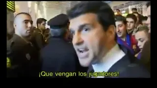 Laporta dando la cara por los aficionados