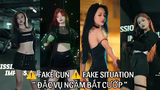 Trend " ⚠️ FAKE GUN ⚠️ FAKE SITUATION ĐẶC VỤ NGẦM BẮT CƯỚP " |[ Tiktok 2023🌷 ]| Mèo tóp official