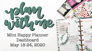PLAN WITH ME Mini Happy Planner Dashboard: May 18-24, 2020