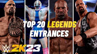 TOP 20 LEGENDS' ENTRANCES | WWE 2K23 | PS5 (4K HDR/60FPS)