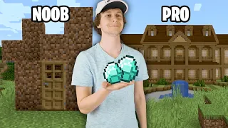 Noob vs. pro in Minecraft