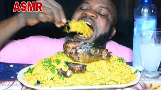 Asmr Mukbang Cook And Eat With Me Deliciouse African Salad(Abacha)+Palm Wine With Fish/African Food