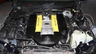 W210 E55 AMG V8 Kompressor Supercharged Engine Startup and rev