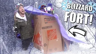 We Built a Blizzard Survival Fort!