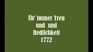 Üb' immer Treu und Redlichkeit 1772 - alte Tonaufnahme mit Liedertext