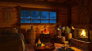 LONELY Winter Hut - Relaxing Blizzard, Fireplace, Snowfall and Howling Wind Sounds