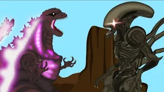 SHIN GODZILLA vs EVOLUTION of ALIEN: XENOMORPH Size Comparison [HD]