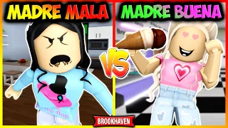 MADRE MALA VS MADRE BUENA 😱 Roblox Brookhaven rp Mini Pelicula (Historia de roblox)
